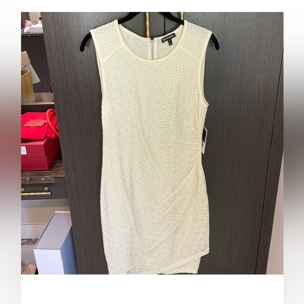 New Juicy Couture ANGEL LACE FITTED DRESS